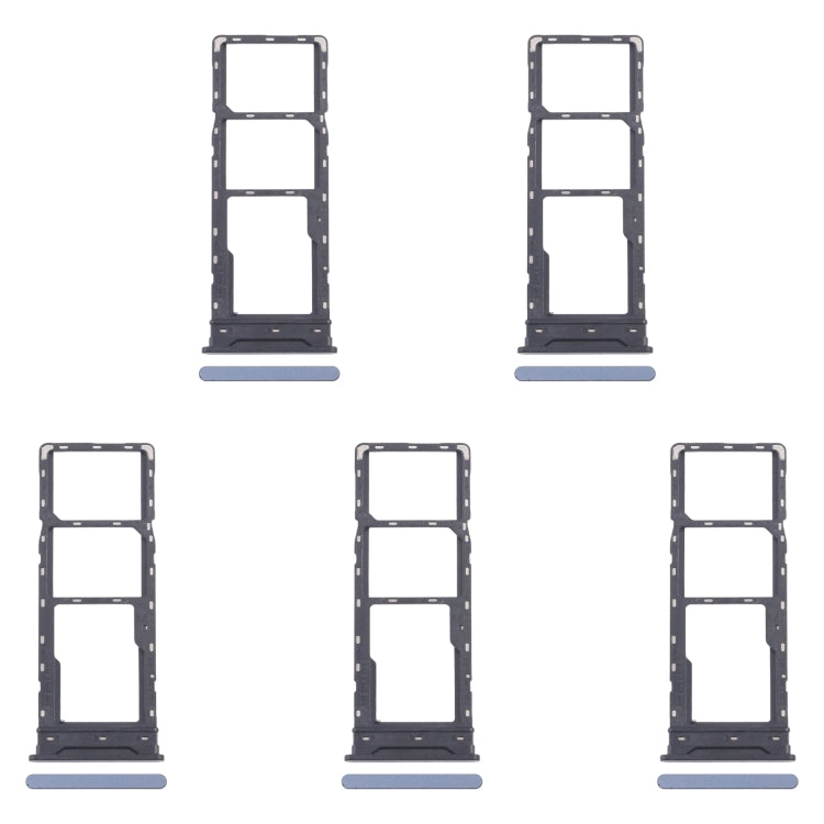 For Infinix Hot 40 X6836 5pcs SIM Card Tray + SIM Card Tray + Micro SD Card Tray (Blue) by buy2fix