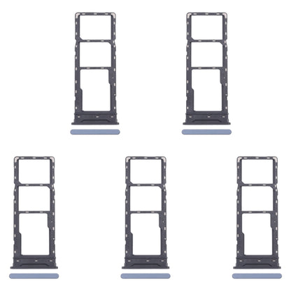 For Infinix Hot 40 X6836 5pcs SIM Card Tray + SIM Card Tray + Micro SD Card Tray (Blue) by buy2fix