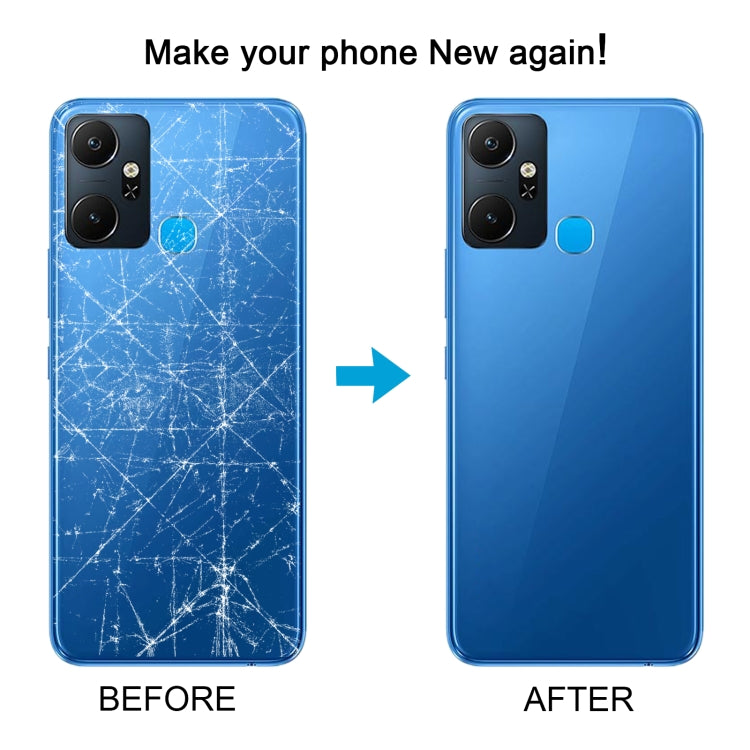 For Infinix Smart 6 Plus India X6823 Original Battery Back Cover(Blue) by buy2fix