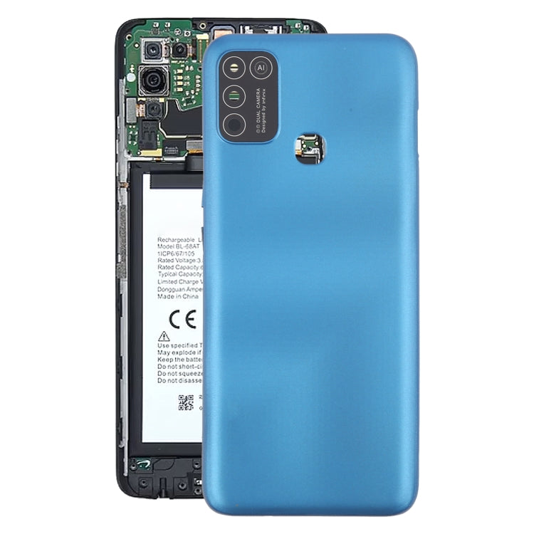 For Infinix Hot 10 Play Original Battery Back Cover(Blue) by buy2fix