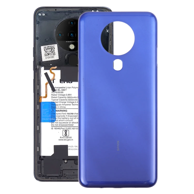 For Tecno Spark 6 Original Battery Back Cover(Blue) by buy2fix