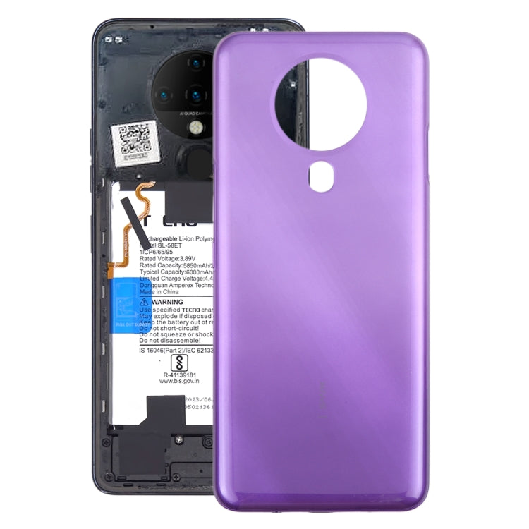 For Tecno Spark 6 Original Battery Back Cover(Purple) by buy2fix