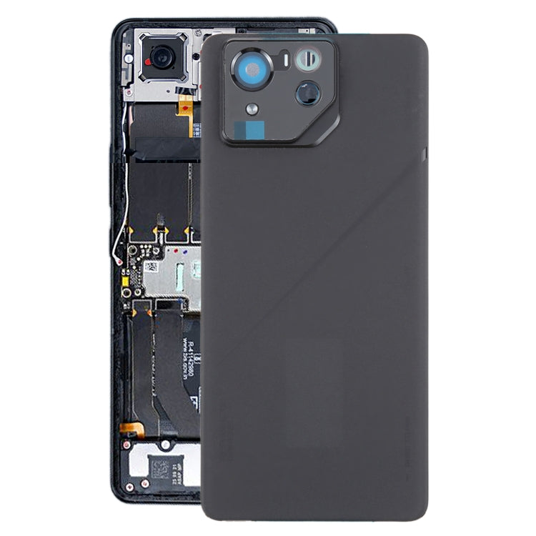 For Asus ROG Phone 8 Pro AI2401 AI2401_A Global Original Glass Battery Back Cover with Camera Frame(Matte Black) by buy2fix