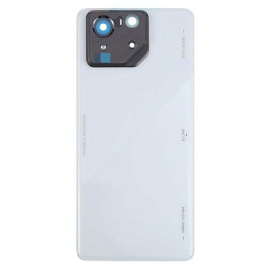 For Asus ROG Phone 8 Pro AI2401 AI2401_A Global Original Glass Battery Back Cover with Camera Frame(Bright Grey) by buy2fix