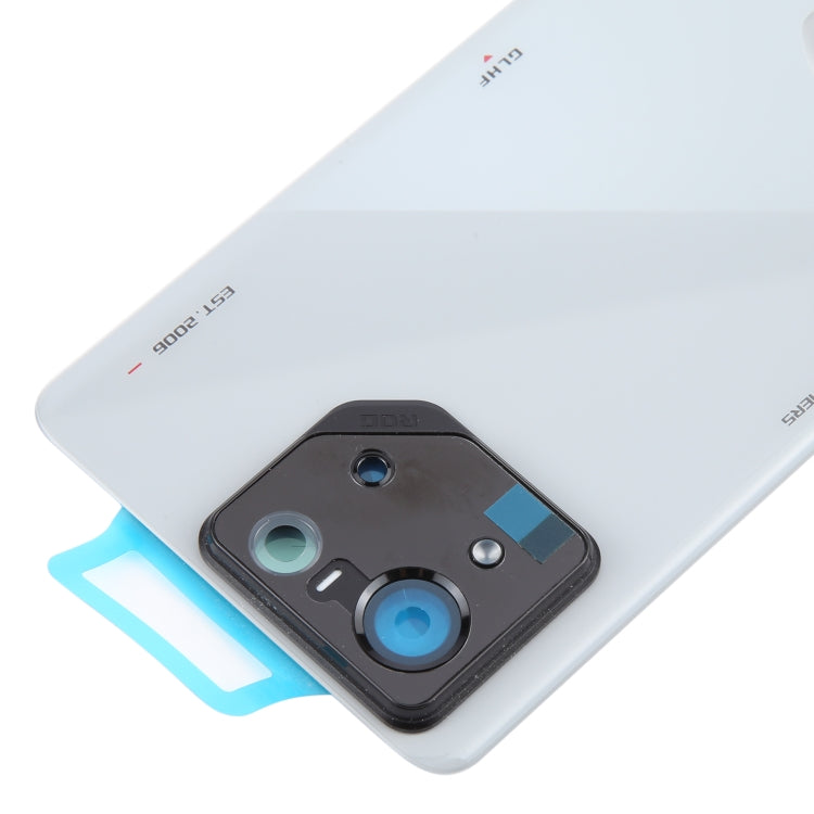 For Asus ROG Phone 8 Pro AI2401 AI2401_A Global Original Glass Battery Back Cover with Camera Frame(Bright Grey) by buy2fix