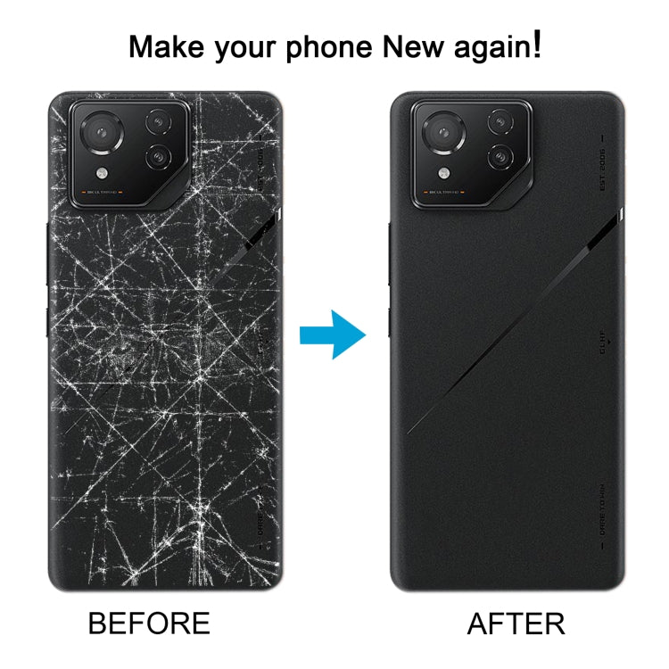 For Asus ROG Phone 8 Pro AI2401 AI2401_A Global Original Glass Battery Back Cover with Camera Frame(Bright Grey) by buy2fix