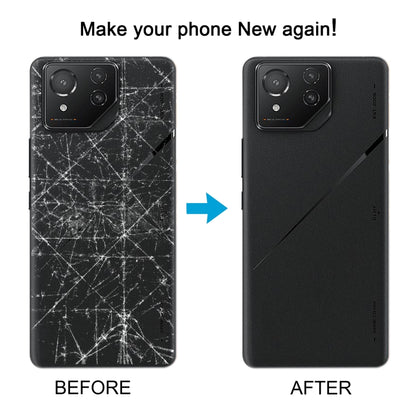 For Asus ROG Phone 8 Pro AI2401 AI2401_A Global Original Glass Battery Back Cover with Camera Frame(Bright Grey) by buy2fix