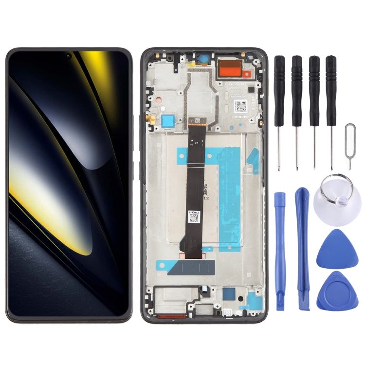 For Xiaomi Poco F6 Original LCD Screen Digitizer Full Assembly with Frame (Black) by buy2fix