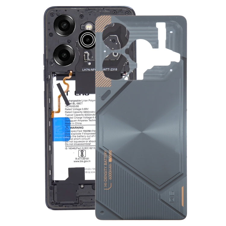 For Tecno Pova 6 Original Battery Back Cover(Black) - Back Cover by buy2fix | Online Shopping UK | buy2fix