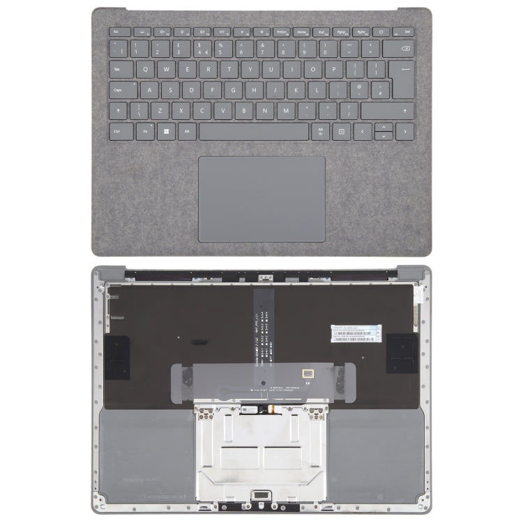 For Microsoft Surface Laptop 3 / 4 / 5 13.5 inch UK Keyboard with C Shell / Touch Board (Grey) by buy2fix