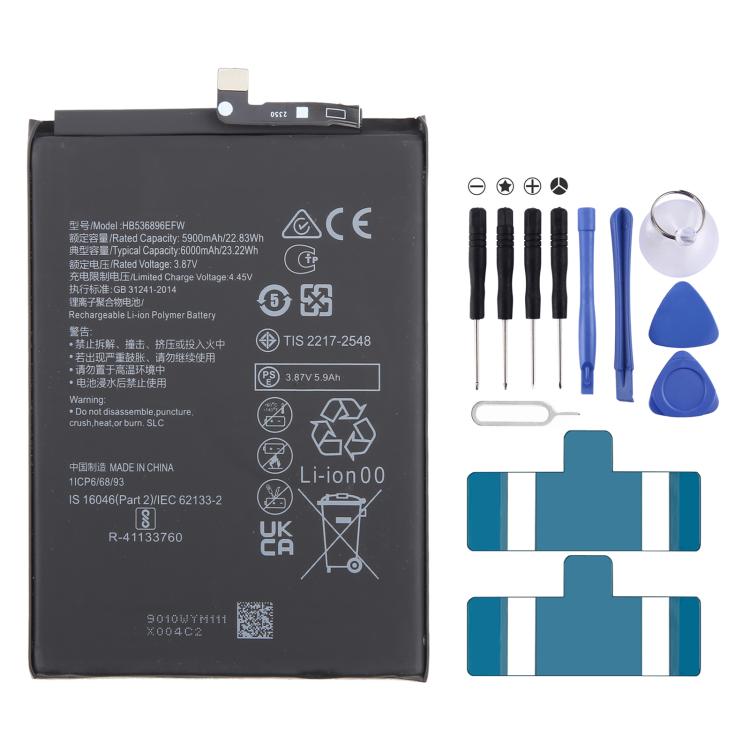 For Huawei Nova Y70 HB536896EFW 5900mAhLi-Polymer Battery Replacement by buy2fix