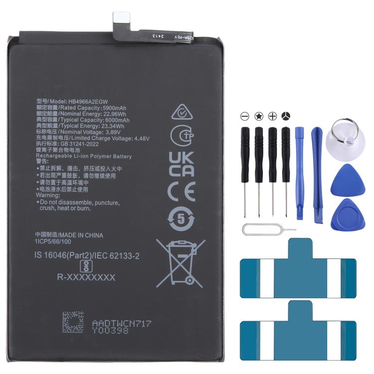 For Honor 90 Smart HB4966A2EGW 5900mAh Li-Polymer Battery Replacement by buy2fix