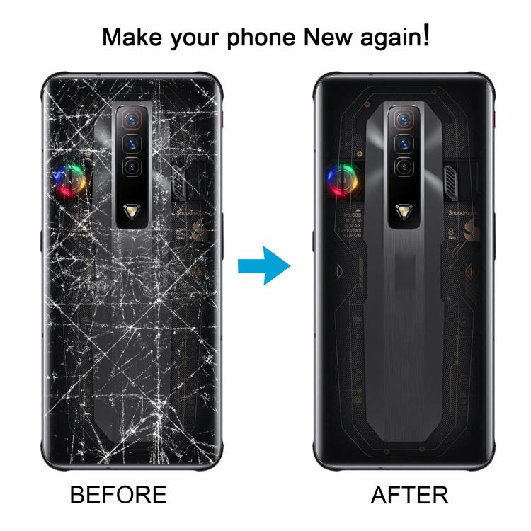 For ZTE nubia Red Magic 7S Glass Battery Back Cover(Transparent) - For ZTE by buy2fix | Online Shopping UK | buy2fix