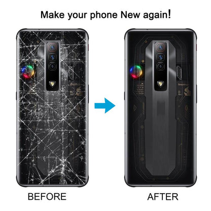 For ZTE nubia Red Magic 7S Glass Battery Back Cover(Transparent) - For ZTE by buy2fix | Online Shopping UK | buy2fix