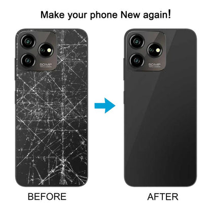 For ZTE Axon 50 Lite 8050 Glass Battery Back Cover with Middle Frame / Camera Lens Cover(Purple) - For ZTE by buy2fix | Online Shopping UK | buy2fix