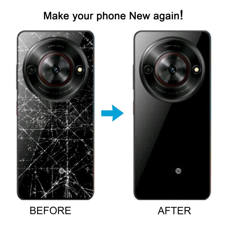 For ZTE Blade A75 5G Z2357N / Blade V60 Smart Glass Battery Back Cover with Middle Frame / Camera Lens Cover(Green) - For ZTE by buy2fix | Online Shopping UK | buy2fix