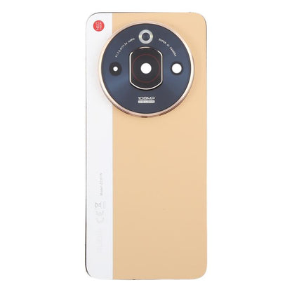 For ZTE nubia Focus Pro Z2351N Leather Battery Back Cover with Middle Frame / Camera Lens Cover(Gold) - For ZTE by buy2fix | Online Shopping UK | buy2fix