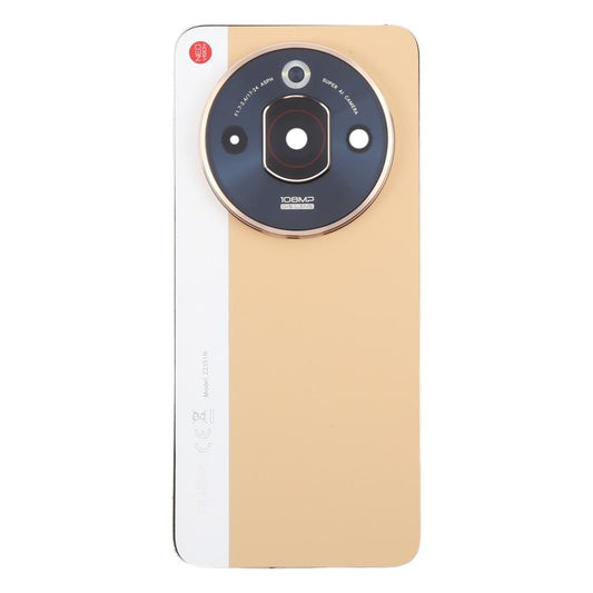 For ZTE nubia Focus Pro Z2351N Leather Battery Back Cover with Middle Frame / Camera Lens Cover(Gold) - For ZTE by buy2fix | Online Shopping UK | buy2fix