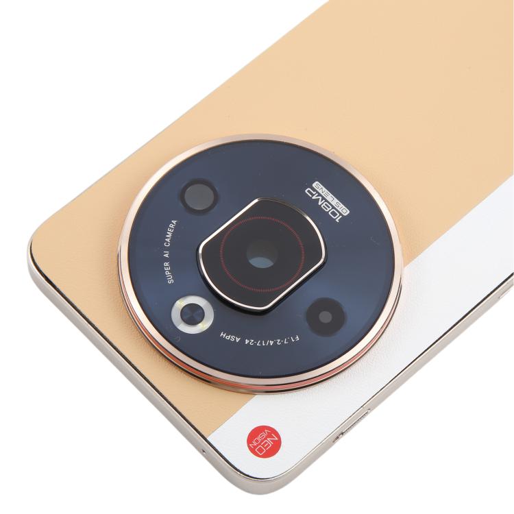 For ZTE nubia Focus Pro Z2351N Leather Battery Back Cover with Middle Frame / Camera Lens Cover(Gold) - For ZTE by buy2fix | Online Shopping UK | buy2fix