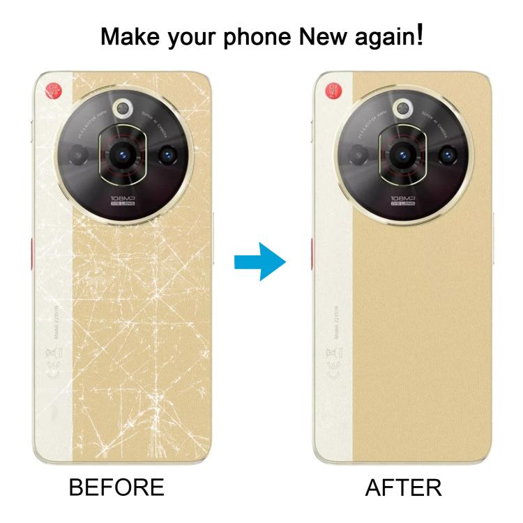 For ZTE nubia Focus Pro Z2351N Leather Battery Back Cover with Middle Frame / Camera Lens Cover(Gold) - For ZTE by buy2fix | Online Shopping UK | buy2fix