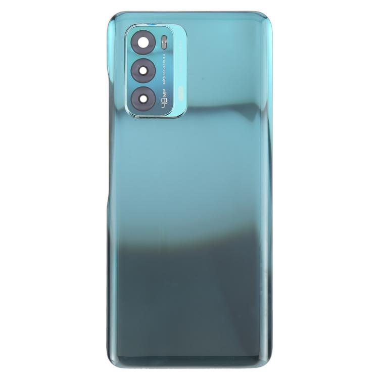 For ZTE Blade V40 Battery Back Cover with Adhesive / Camera Lens Cover(Blue) - For ZTE by buy2fix | Online Shopping UK | buy2fix