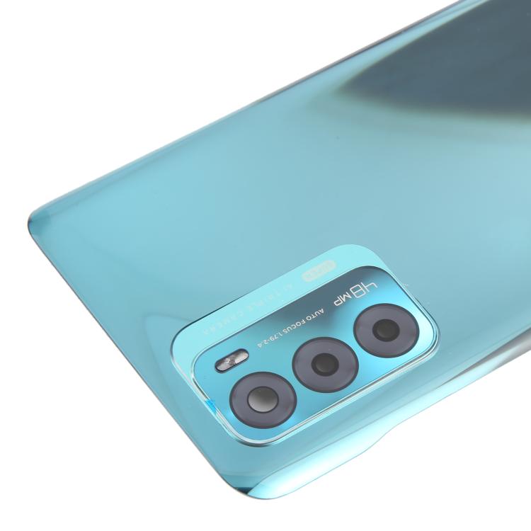 For ZTE Blade V40 Battery Back Cover with Adhesive / Camera Lens Cover(Blue) - For ZTE by buy2fix | Online Shopping UK | buy2fix