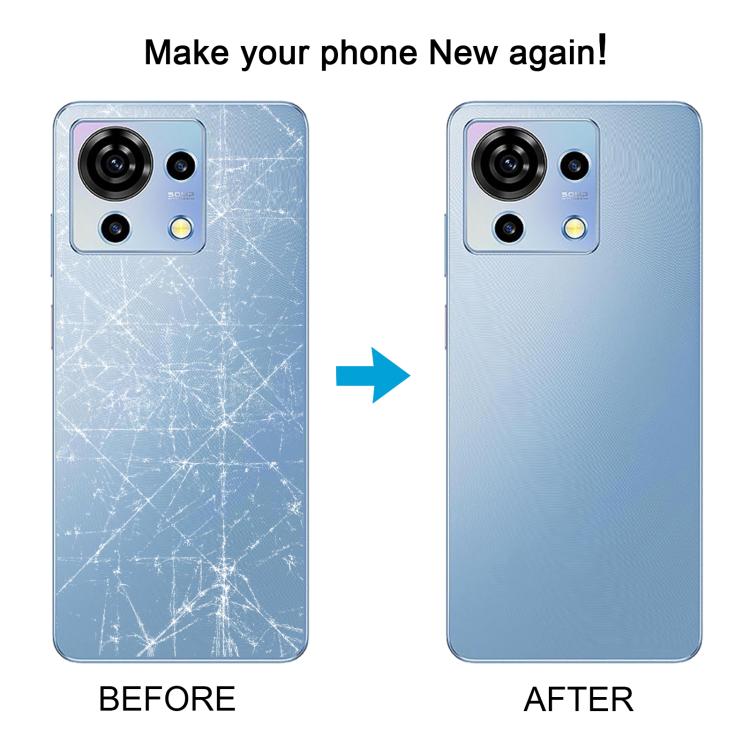 For ZTE Blade V50 Vita Battery Back Cover with Camera Lens Cover(Blue) - For ZTE by buy2fix | Online Shopping UK | buy2fix