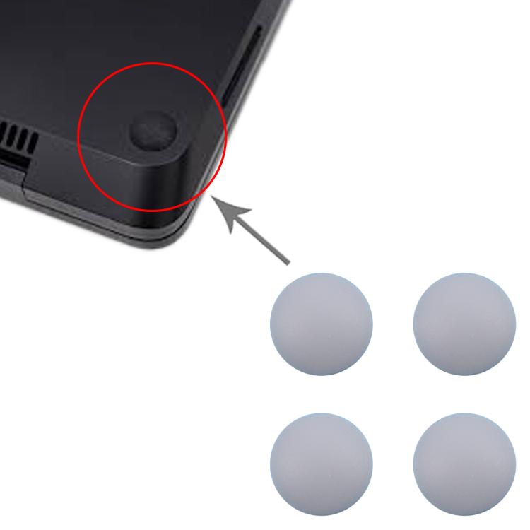 For Microsoft Surface Laptop 3 / 4 / 5 1872 1868 1952 1867 1950 4 in 1 Bottom Case Rubber Mats (Silver) - Microsoft Spare Parts by buy2fix | Online Shopping UK | buy2fix