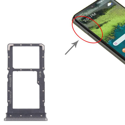 For Nokia C110 Original SIM Card Tray + Micro SD Card Tray (Black) - Card Tray by buy2fix | Online Shopping UK | buy2fix