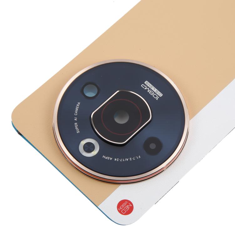 For ZTE nubia Focus Pro Z2351N Leather Battery Back Cover with Adhesive / Camera Lens Cover(Gold) - For ZTE by buy2fix | Online Shopping UK | buy2fix