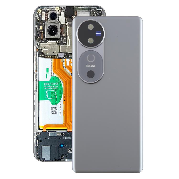 For vivo V40 Battery Back Cover with Camera Lens Cover(Gray) - Back Cover by buy2fix | Online Shopping UK | buy2fix
