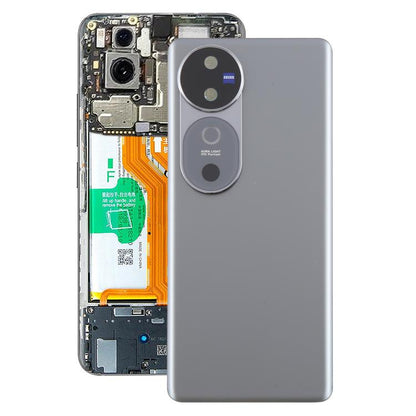 For vivo V40 Battery Back Cover with Camera Lens Cover(Gray) - Back Cover by buy2fix | Online Shopping UK | buy2fix