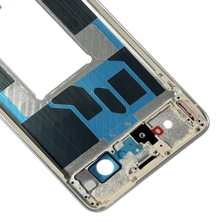 For OPPO Reno7 Pro 5G Front Housing LCD Frame Bezel Plate (Gold) by buy2fix