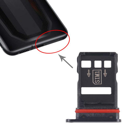 For ZTE nubia RedMagic 7 NX679J SIM Card Tray + SIM Card Tray (Black) - For ZTE by buy2fix | Online Shopping UK | buy2fix