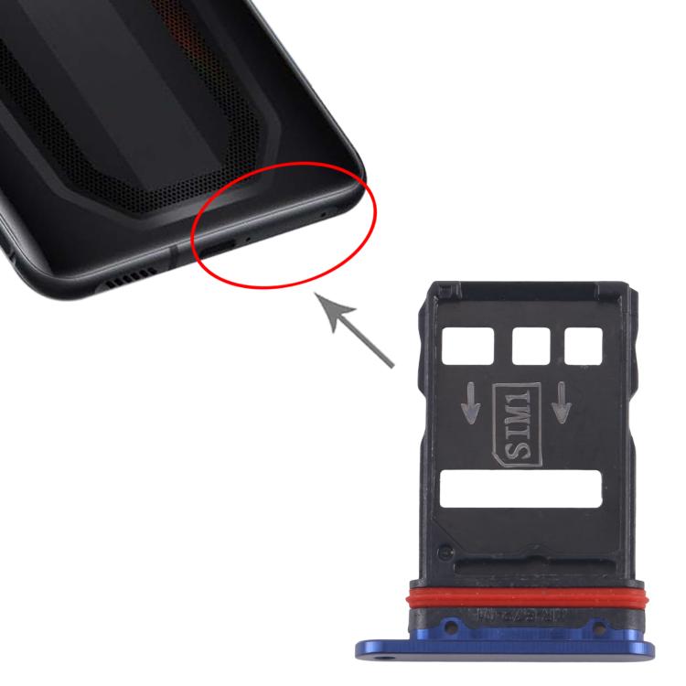 For ZTE nubia RedMagic 7S SIM Card Tray + SIM Card Tray (Blue) - For ZTE by buy2fix | Online Shopping UK | buy2fix