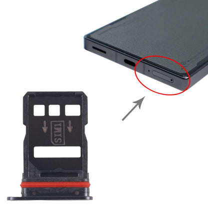 For ZTE nubia RedMagic 7 Pro NX709J SIM Card Tray + SIM Card Tray (Black) - For ZTE by buy2fix | Online Shopping UK | buy2fix