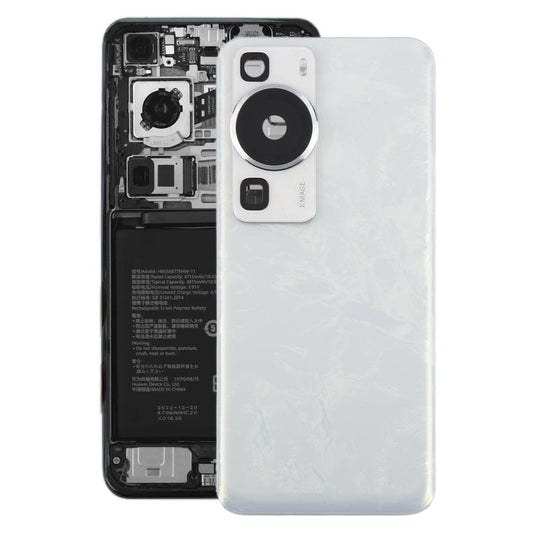 For Huawei P60 Battery Back Cover with Camera Lens Cover(White) - Back Cover by buy2fix | Online Shopping UK | buy2fix