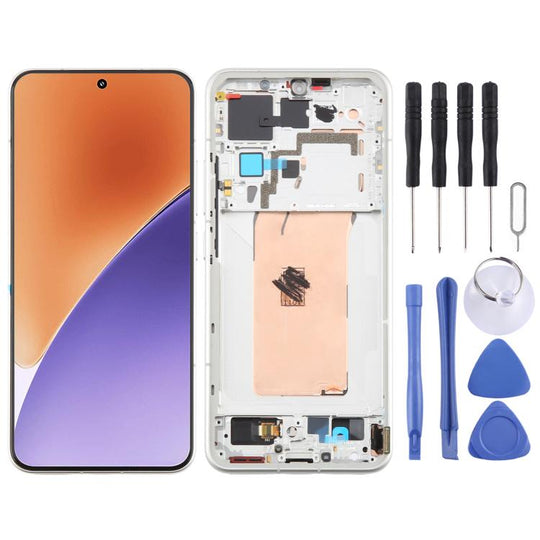 For Xiaomi 15 AMOLED Original LCD Screen Digitizer Full Assembly with Frame (Matte Silver)