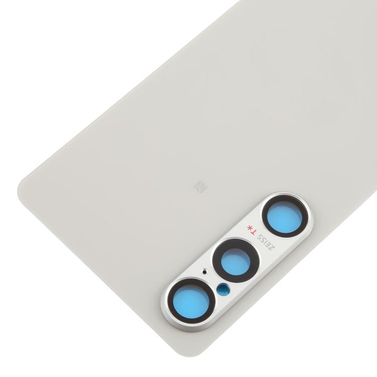 For Sony Xperia 1 VI Original Battery Back Cover with Camera Lens Cover(Silver) - Back Cover by buy2fix | Online Shopping UK | buy2fix