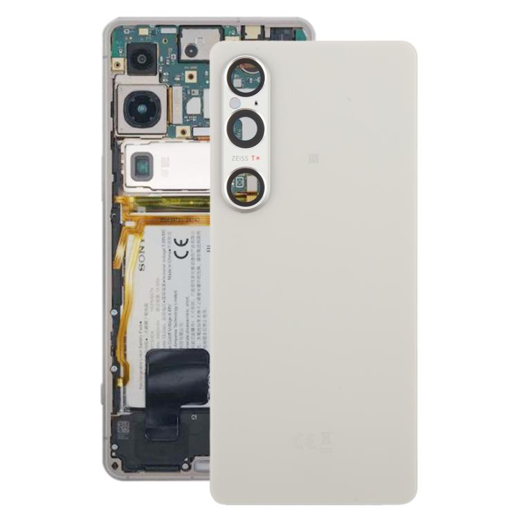 For Sony Xperia 1 VI Original Battery Back Cover with Camera Lens Cover(Silver) - Back Cover by buy2fix | Online Shopping UK | buy2fix