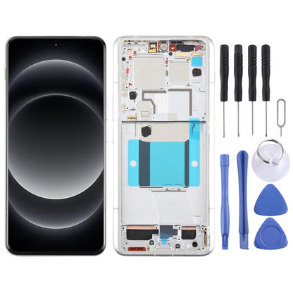 For Xiaomi 14 Ultra AMOLED Original LCD Screen Digitizer Full Assembly with Frame (Silver) - LCD Screen by buy2fix | Online Shopping UK | buy2fix