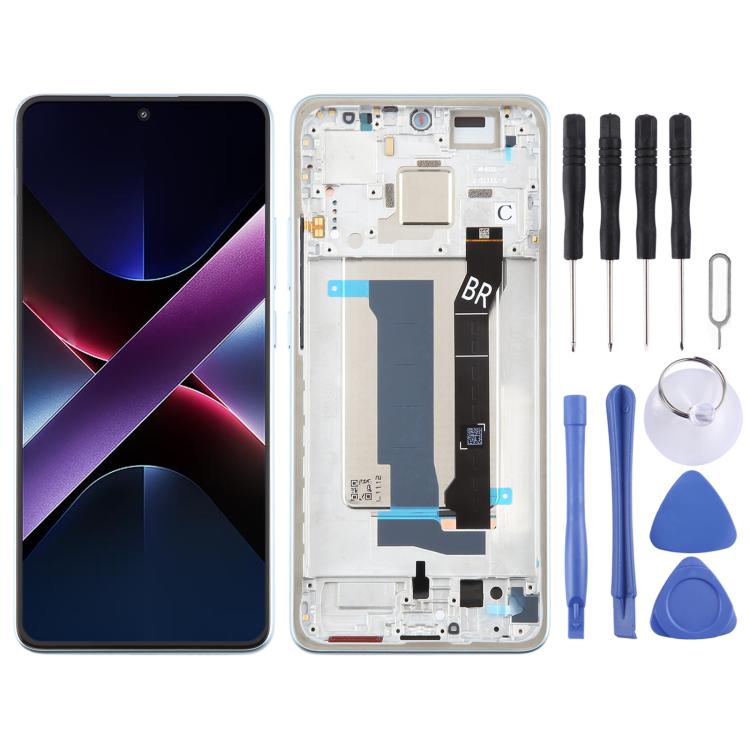 For Xiaomi Poco X7 Pro AMOLED Original LCD Screen Digitizer Full Assembly with Frame (Blue) - LCD Screen by buy2fix | Online Shopping UK | buy2fix