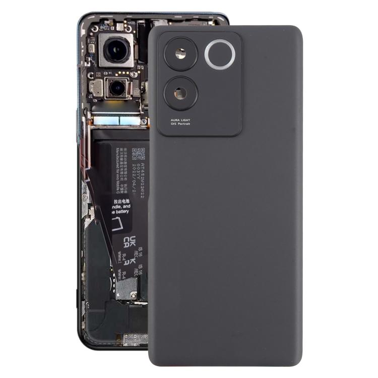 For vivo T2 Pro Battery Back Cover with Camera Lens Cover(Black) - Back Cover by buy2fix | Online Shopping UK | buy2fix