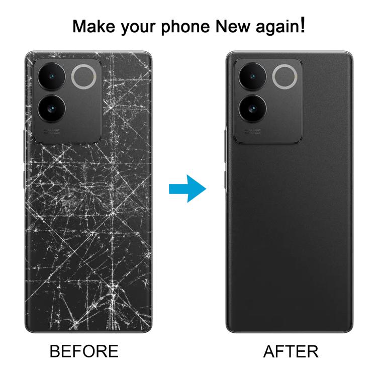 For vivo T2 Pro Battery Back Cover with Camera Lens Cover(Black) - Back Cover by buy2fix | Online Shopping UK | buy2fix