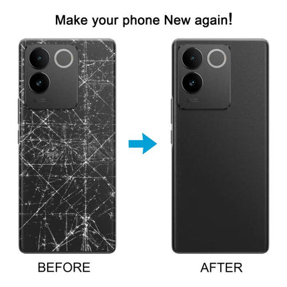 For vivo T2 Pro Battery Back Cover with Camera Lens Cover(Black) - Back Cover by buy2fix | Online Shopping UK | buy2fix