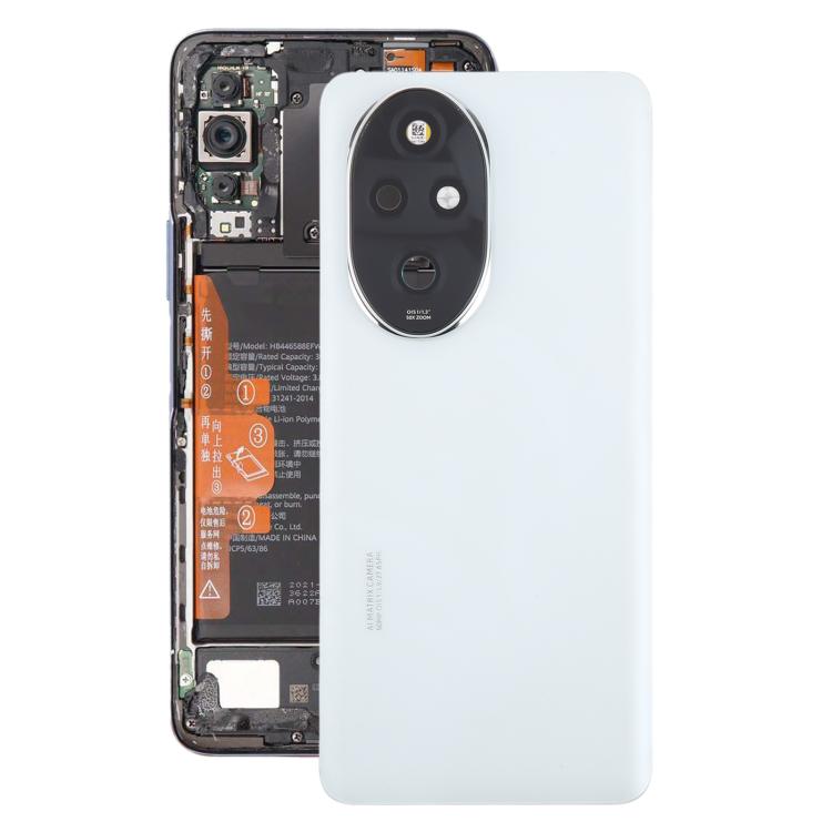 For Honor 200 Pro OEM Battery Back Cover with Camera Lens Cover(White) - Back Cover by buy2fix | Online Shopping UK | buy2fix
