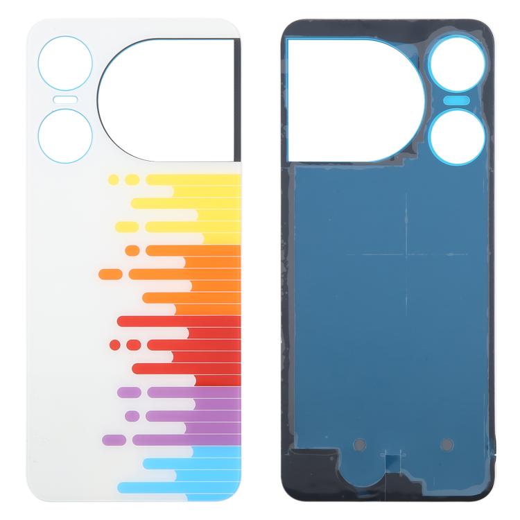 For ZTE nubia Music 2 Glass Battery Back Cover with Adhesive(White) - For ZTE by buy2fix | Online Shopping UK | buy2fix