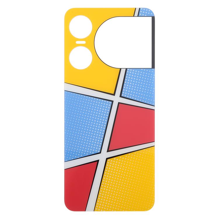 For ZTE nubia Music 2 Glass Battery Back Cover with Adhesive(Yellow) - For ZTE by buy2fix | Online Shopping UK | buy2fix