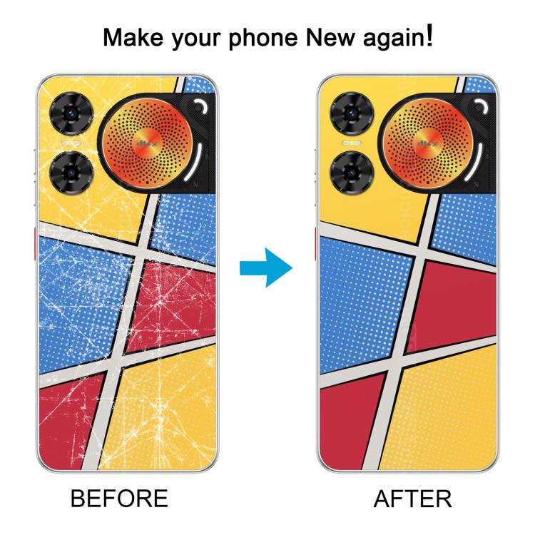 For ZTE nubia Music 2 Glass Battery Back Cover with Adhesive(Yellow) - For ZTE by buy2fix | Online Shopping UK | buy2fix