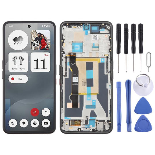 For Nothing Phone 3a A059 Original LCD Screen Digitizer Full Assembly with Frame (Black)
